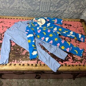 PATPAT Lot of 2 Infant Pajamas moon and stars sz 0-3 Mo - NWT